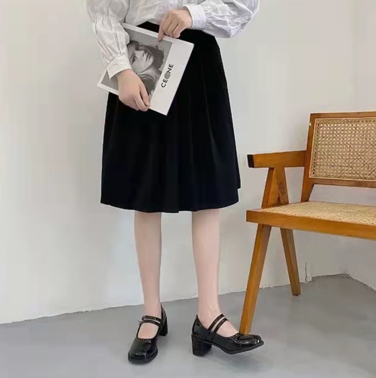フレンチガーリー フレンチレトロハイヒール靴