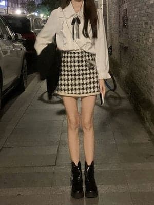 フレンチガーリー バイカラー ブラウス