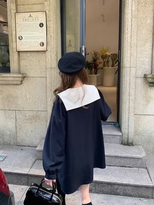 フレンチガーリー プレッピースタイル ワンピース