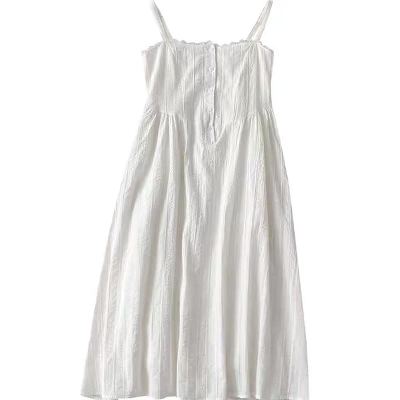 フレンチガーリー コットンキャミロングワンピース