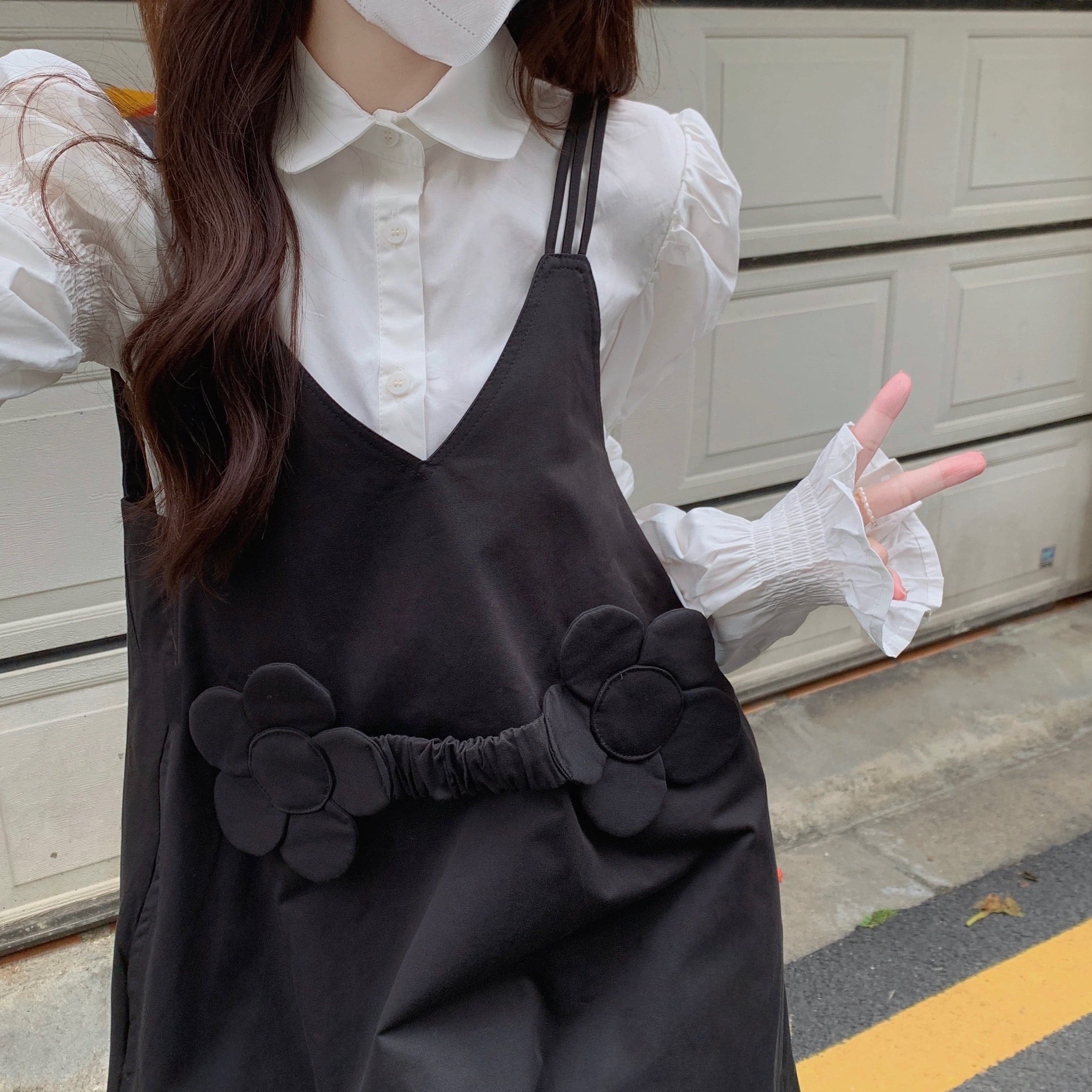 フレンチガーリー ダブルフラワーキャミスカート