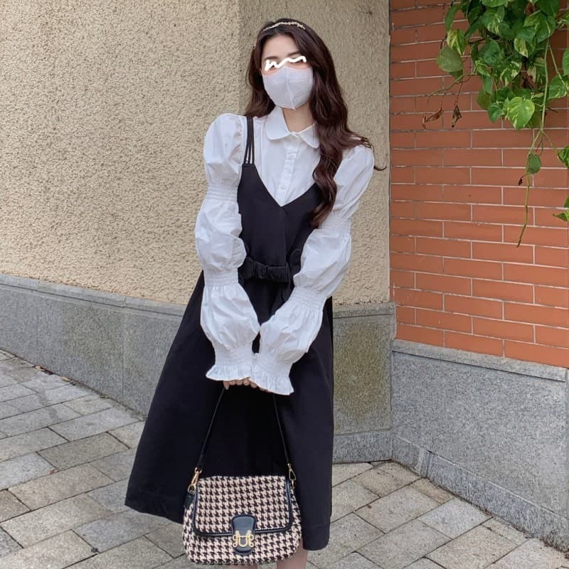フレンチガーリー ダブルフラワーキャミスカート
