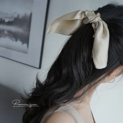 フレンチガーリー シルクリボンシュシュリボン