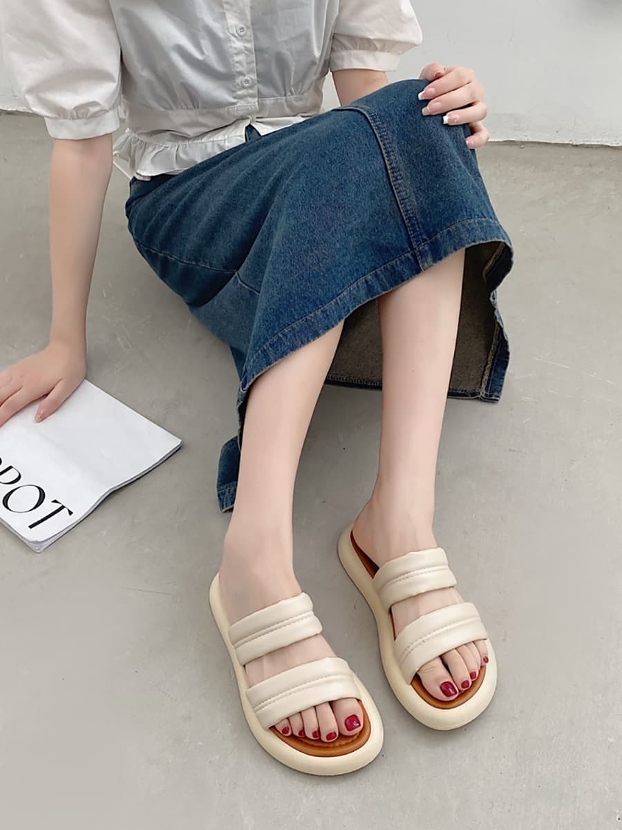 フレンチガーリー 秋の厚底ビンテージサンダル 靴