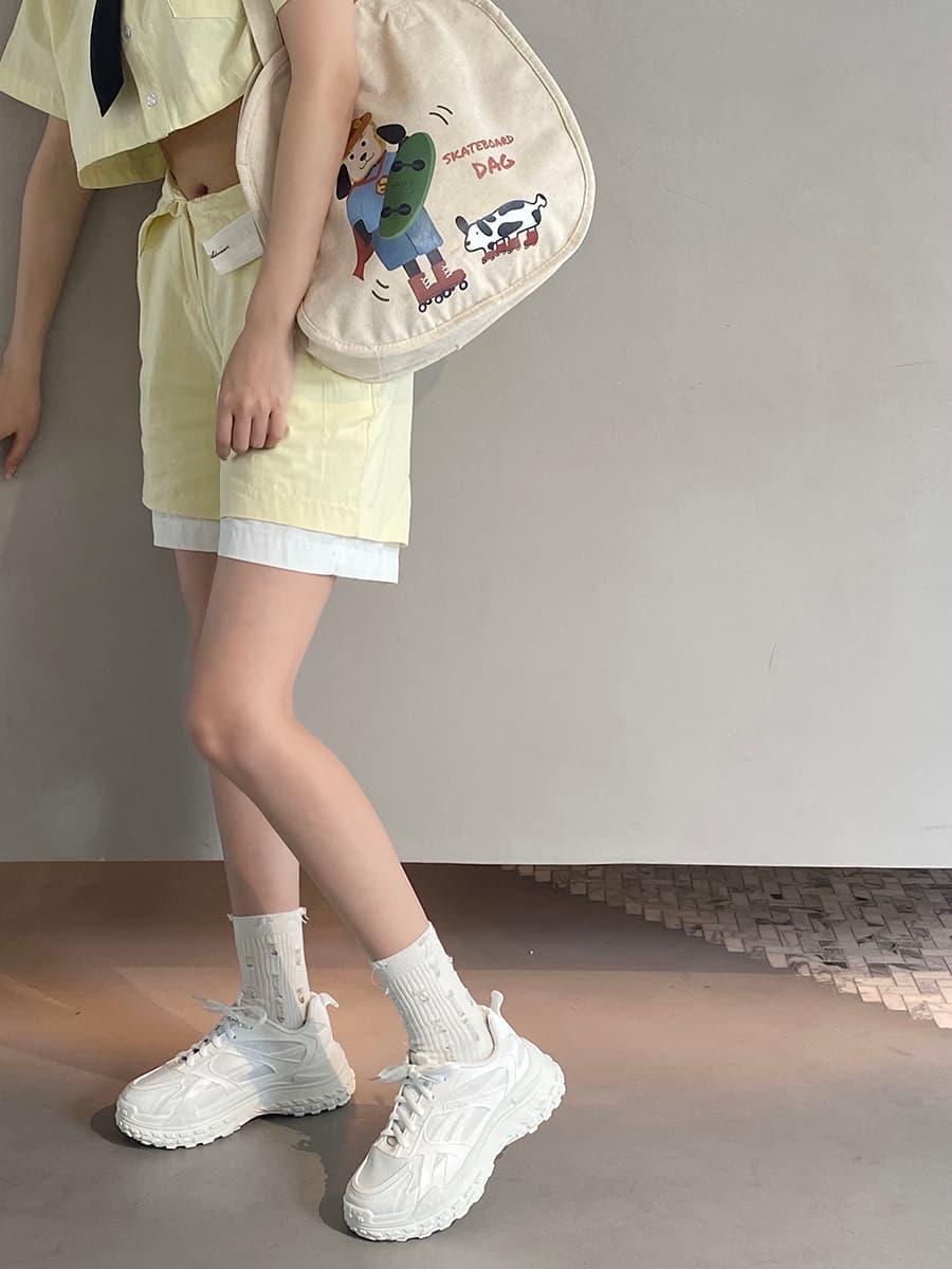 フレンチガーリー 秋の厚底スニーカー 靴
