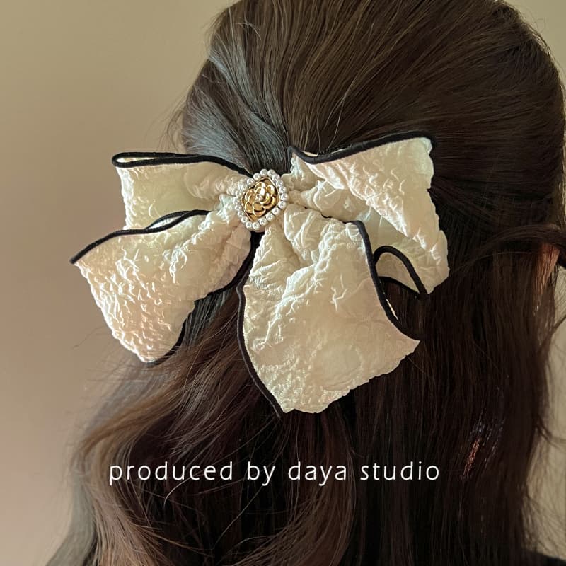 フレンチガーリー お姫様風ヘアクリップ リボン