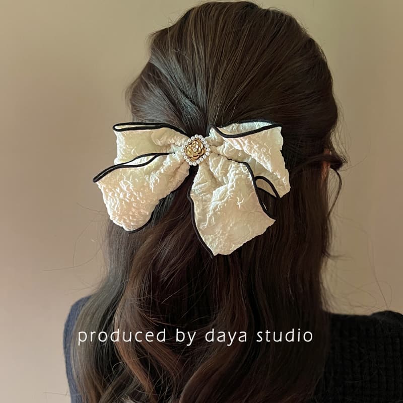 フレンチガーリー お姫様風ヘアクリップ リボン