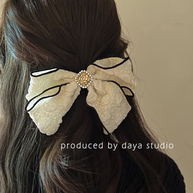 フレンチガーリー お姫様風ヘアクリップ リボン