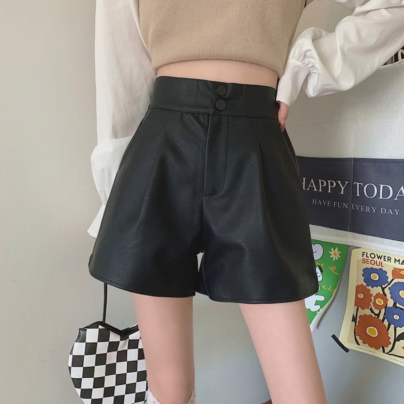 フレンチガーリー シンプルなハイウエストパンツ