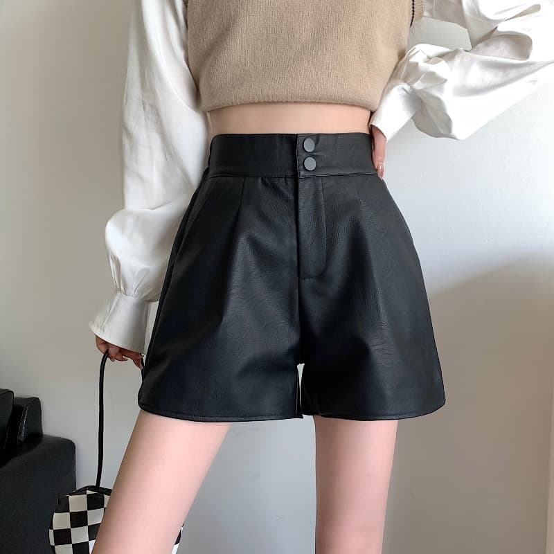 フレンチガーリー シンプルなハイウエストパンツ