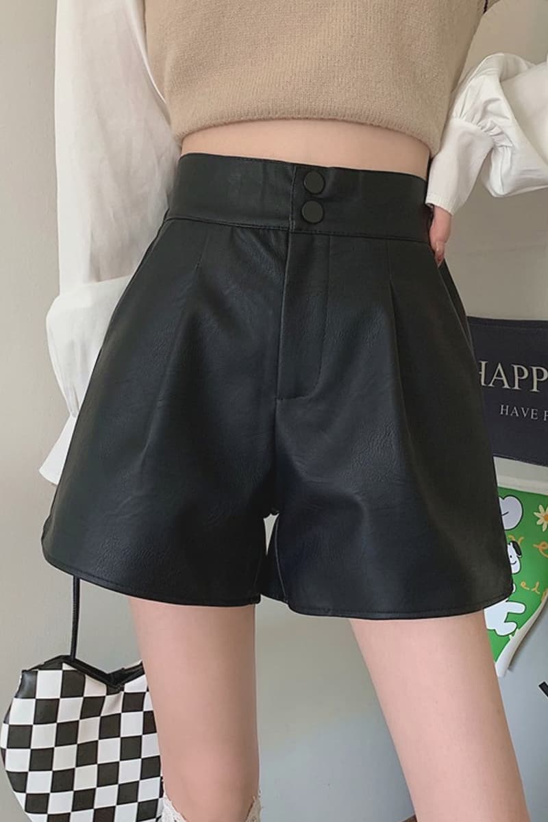 フレンチガーリー シンプルなハイウエストパンツ
