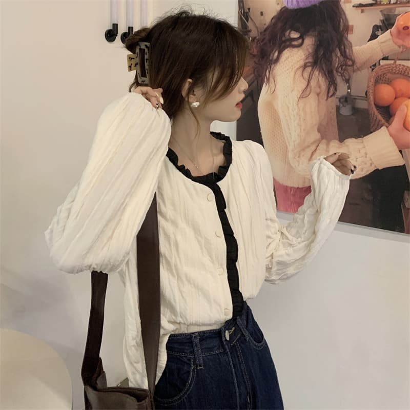 フレンチガーリー デザインが可愛い♡トップス ブラウス
