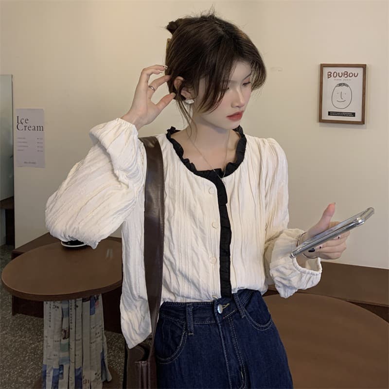 フレンチガーリー デザインが可愛い♡トップス ブラウス